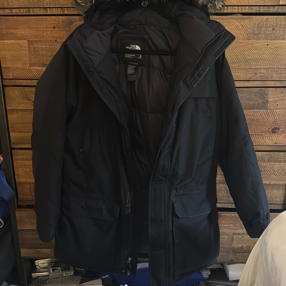 The North Face Black Jacket with Fur Trim